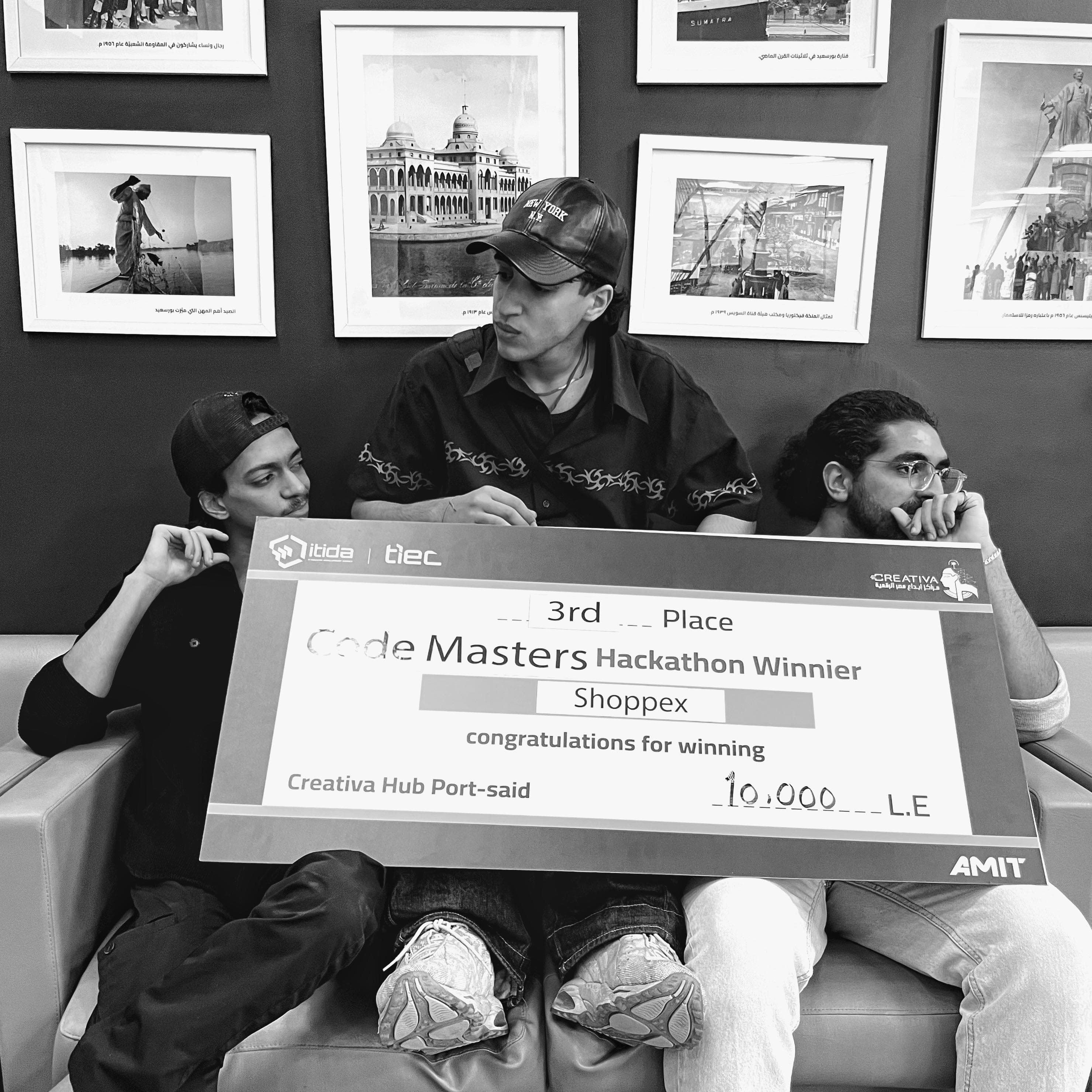 Shoppex hackathon team award photo